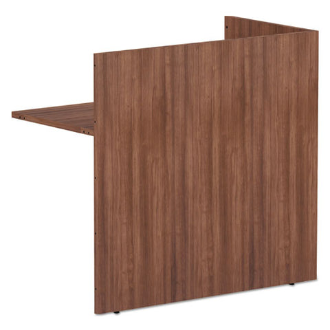 Image of Alera Valencia Series Reversible Reception Return, 44 1/8w X 23 5/6d X 41 1/2h, Modern Walnut