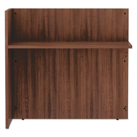 Image of Alera Valencia Series Reversible Reception Return, 44 1/8w X 23 5/6d X 41 1/2h, Modern Walnut