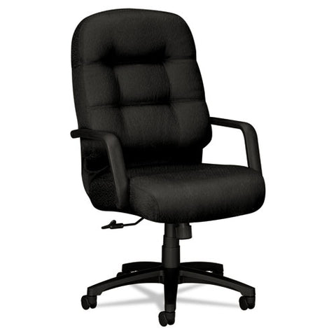 Image of Pillow-soft 2090 Series Executive High-back Swivel/tilt Chair, Supports Up To 300 Lbs., Burgundy Seat/back, Black Base