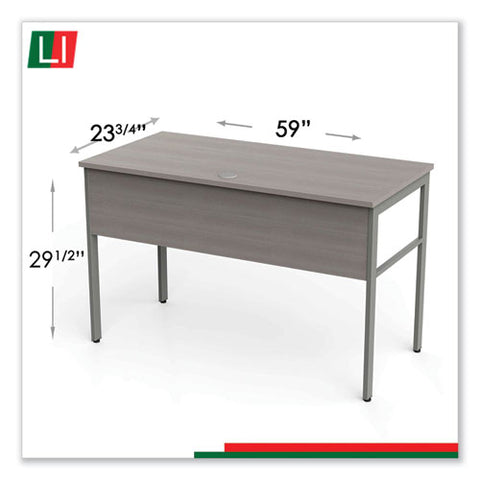 Image of Urban Desk Workstation, 59w X 23.75d X 29.5h, Ash