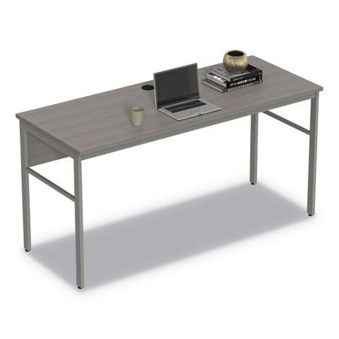 Image of Urban Desk Workstation, 59w X 23.75d X 29.5h, Ash