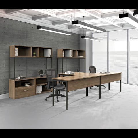 Image of Urban Desk Workstation, 59w X 23.75d X 29.5h, Ash