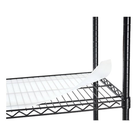 Image of 5-shelf Wire Shelving Kit With Casters And Shelf Liners, 36w X 18d X 72h, Black Anthracite