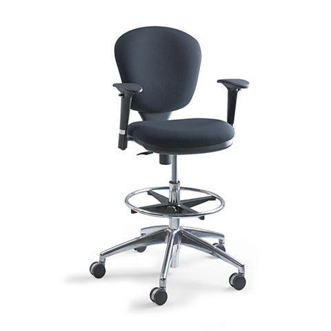 Image of Metro Collection Extended-height Chair, Supports Up To 250 Lbs., Black Seat/black Back, Chrome Base