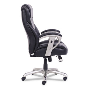 Emerson Big And Tall Task Chair, Supports Up To 400 Lbs., Black Seat/black Back, Silver Base