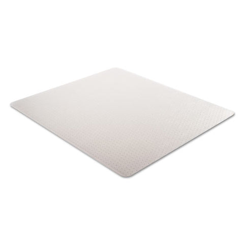 Image of Occasional Use Studded Chair Mat For Flat Pile Carpet, 46 X 60, Rectangular, Clear