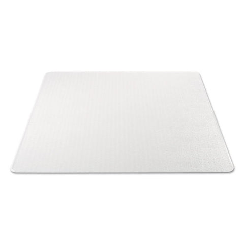 Image of Occasional Use Studded Chair Mat For Flat Pile Carpet, 46 X 60, Rectangular, Clear