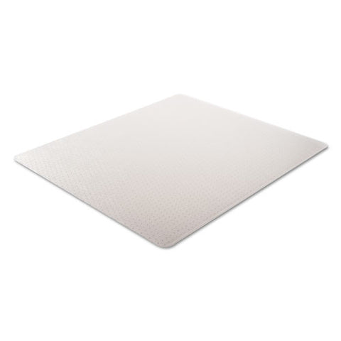 Image of Occasional Use Studded Chair Mat For Flat Pile Carpet, 46 X 60, Rectangular, Clear