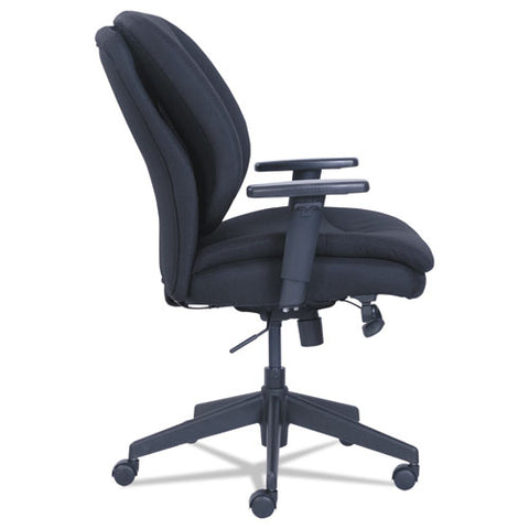 Image of Cosset Ergonomic Task Chair, Supports Up To 275 Lbs., Black Seat/black Back, Black Base