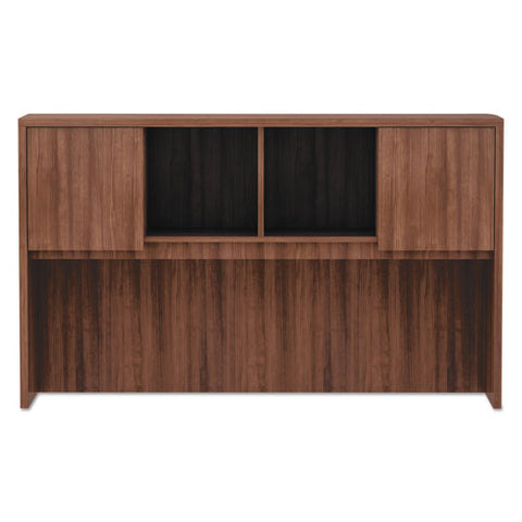 Image of Alera Valencia Series Hutch, 3-comp, 58.88w X 15d X 35.38h, Modern Walnut