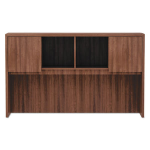 Alera Valencia Series Hutch, 3-comp, 58.88w X 15d X 35.38h, Modern Walnut