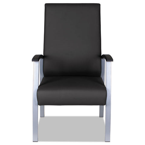 Image of Alera Metalounge Series High-back Guest Chair, 24.6'' X 26.96'' X 42.91'', Black Seat/black Back, Silver Base