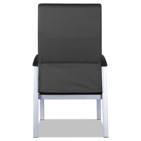 Image of Alera Metalounge Series High-back Guest Chair, 24.6'' X 26.96'' X 42.91'', Black Seat/black Back, Silver Base