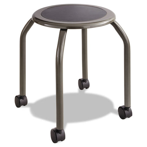 Image of Diesel Industrial Stool With Stationary Seat, 30" Seat Height, Supports Up To 250 Lbs., Pewter Seat/pewter Back, Pewter Base