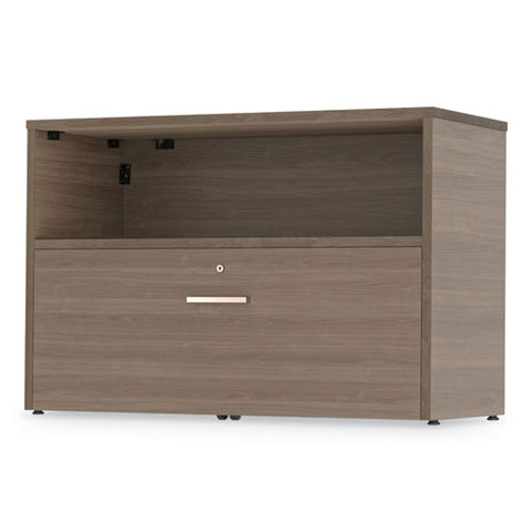 Image of Urban 36" Credenza, Bottom Pedestal, 35.25w X 15.25d X 23.75h, Natural Walnut