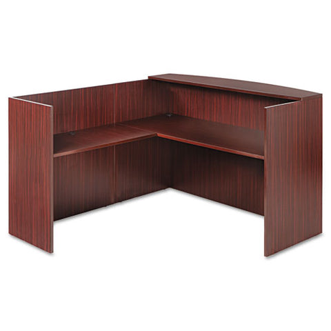 Image of Alera Valencia Reversible Reception Return, 44 1/8w X 23 5/8d X 41 1/2h, Mahogany