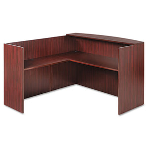 Alera Valencia Reversible Reception Return, 44 1/8w X 23 5/8d X 41 1/2h, Mahogany