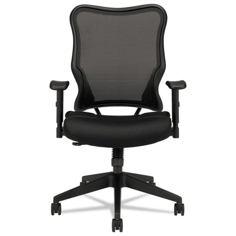 Image of Vl702 Mesh High-back Task Chair, Supports Up To 250 Lbs., Black Seat/black Back, Black Base