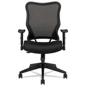 Vl702 Mesh High-back Task Chair, Supports Up To 250 Lbs., Black Seat/black Back, Black Base