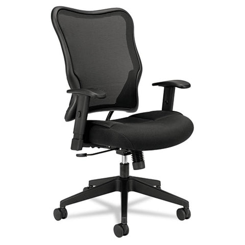 Image of Vl702 Mesh High-back Task Chair, Supports Up To 250 Lbs., Black Seat/black Back, Black Base