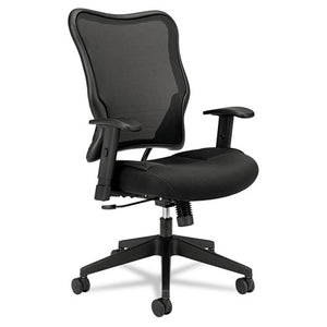 Vl702 Mesh High-back Task Chair, Supports Up To 250 Lbs., Black Seat/black Back, Black Base