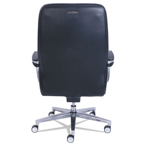 Image of Commercial 2000 High-back Executive Chair, Supports Up To 300 Lbs., Black Seat/black Back, Silver Base