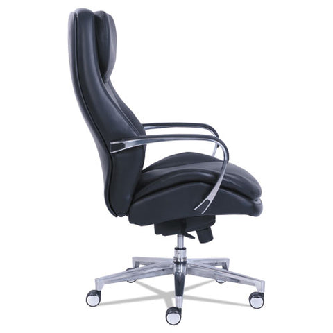 Image of Commercial 2000 High-back Executive Chair, Supports Up To 300 Lbs., Black Seat/black Back, Silver Base