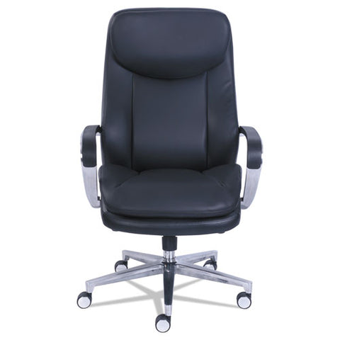 Image of Commercial 2000 High-back Executive Chair, Supports Up To 300 Lbs., Black Seat/black Back, Silver Base