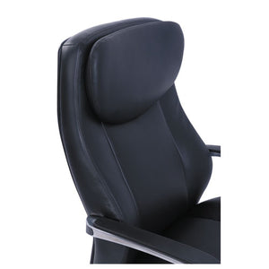 Commercial 2000 High-back Executive Chair, Supports Up To 300 Lbs., Black Seat/black Back, Silver Base