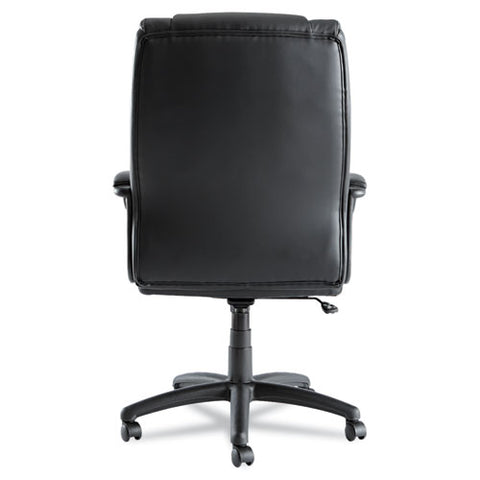 Image of Alera Fraze Executive High-back Swivel/tilt Leather Chair, Supports Up To 275 Lbs, Black Seat/black Back, Black Base