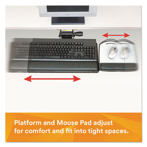 Image of Knob Adjust Keyboard Tray With Highly Adjustable Platform, Black