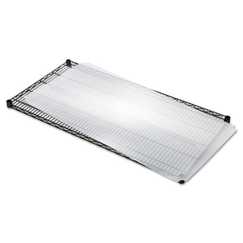 Image of Shelf Liners For Wire Shelving, Clear Plastic, 48w X 24d, 4/pack