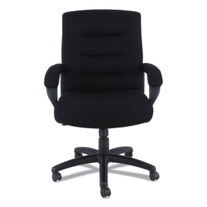 Alera Kesson Series Mid-back Office Chair, Supports Up To 300 Lbs., Black Seat/black Back, Black Base