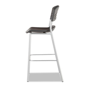 Caféworks Bistro Stool, Graphite Seat/graphite Back, Silver Base