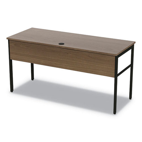 Image of Urban Desk Workstation, 59w X 23.75d X 29.5h, Natural Walnut