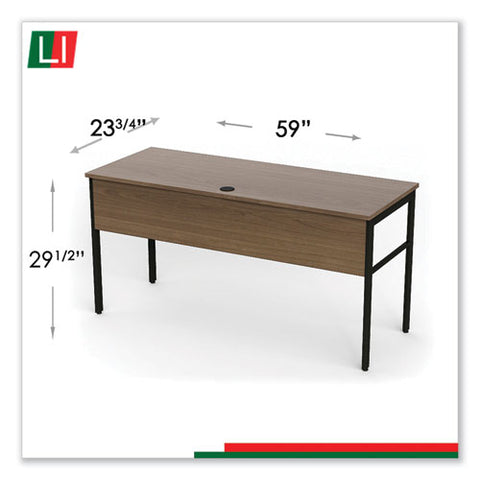 Image of Urban Desk Workstation, 59w X 23.75d X 29.5h, Natural Walnut