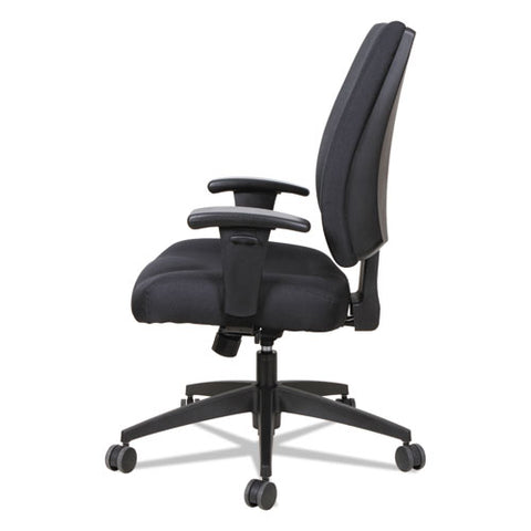 Image of Alera Wrigley Series High Performance Mid-back Synchro-tilt Task Chair, Supports Up To 275 Lbs, Black Seat/back, Black Base