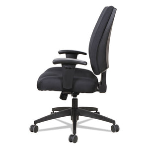 Alera Wrigley Series High Performance Mid-back Synchro-tilt Task Chair, Supports Up To 275 Lbs, Black Seat/back, Black Base