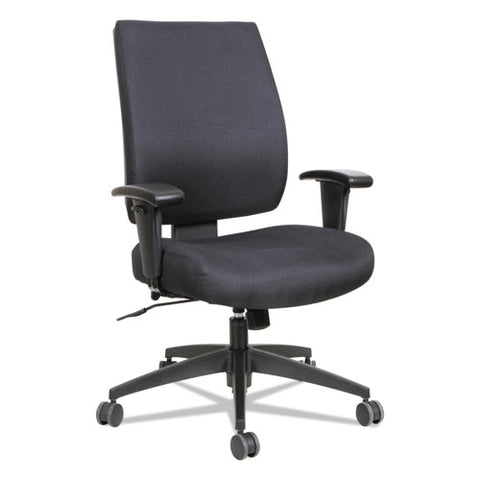 Image of Alera Wrigley Series High Performance Mid-back Synchro-tilt Task Chair, Supports Up To 275 Lbs, Black Seat/back, Black Base