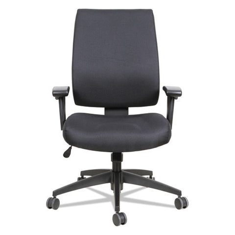 Image of Alera Wrigley Series High Performance Mid-back Synchro-tilt Task Chair, Supports Up To 275 Lbs, Black Seat/back, Black Base