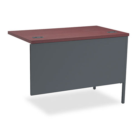 Image of Metro Classic Series Workstation Return, Left, 42w X 24d, Mahogany/charcoal