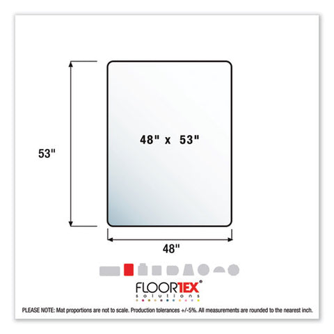 Image of Cleartex Ultimat Polycarbonate Chair Mat For Hard Floors, 48 X 53, Clear