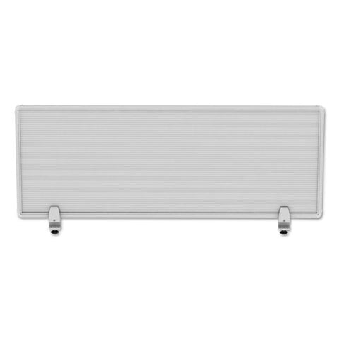 Image of Polycarbonate Privacy Panel, 47w X 0.50d X 18h, Silver/clear