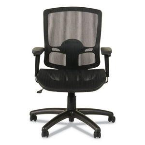 Alera Etros Series Suspension Mesh Mid-back Synchro Tilt Chair, Supports Up To 275 Lbs, Black Seat/black Back, Black Base