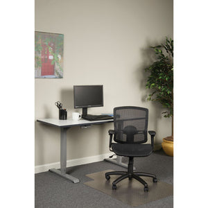 Alera Etros Series Suspension Mesh Mid-back Synchro Tilt Chair, Supports Up To 275 Lbs, Black Seat/black Back, Black Base