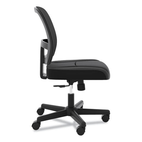 Image of Valutask Mesh Back Task Chair, Supports Up To 250 Lbs., Black Seat/black Back, Black Base