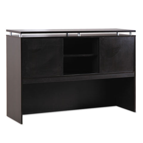 Image of Alera Sedina Series Hutch With Sliding Doors, 72w X 15d X 42.5h, Espresso