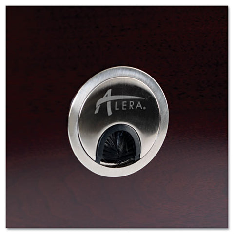 Image of Alera Valencia Series Optional Grommets, 2.63" Diameter, Silver Metal, 2/pack