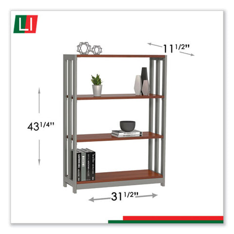 Image of Trento Line Bookcase, 31 1/2w X 11 1/2d X 43 1/4h, Cherry