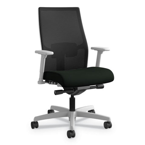 Image of Ignition 2.0 4-way Stretch Mid-back Mesh Task Chair, Supports Up To 300 Lbs., Black Seat/back, Black Base